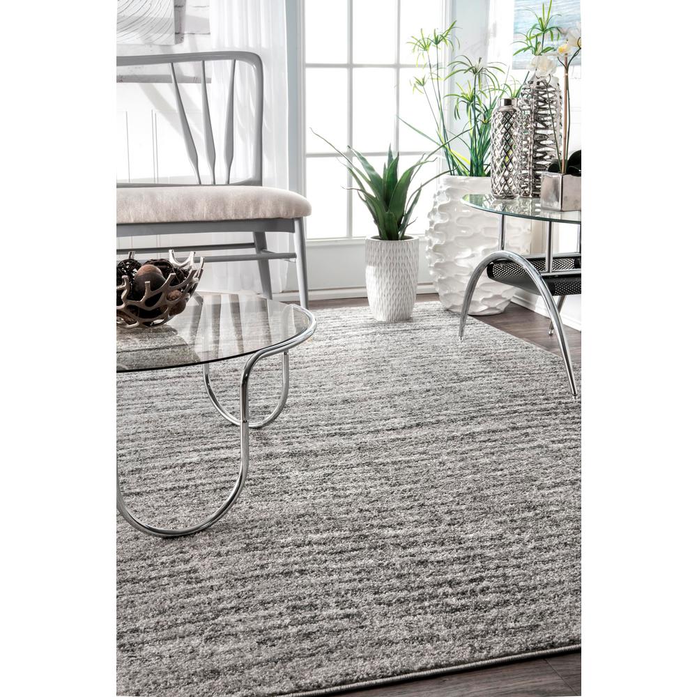 Sherill Contemporary Ripples Gray 12 X 15 Area Rug