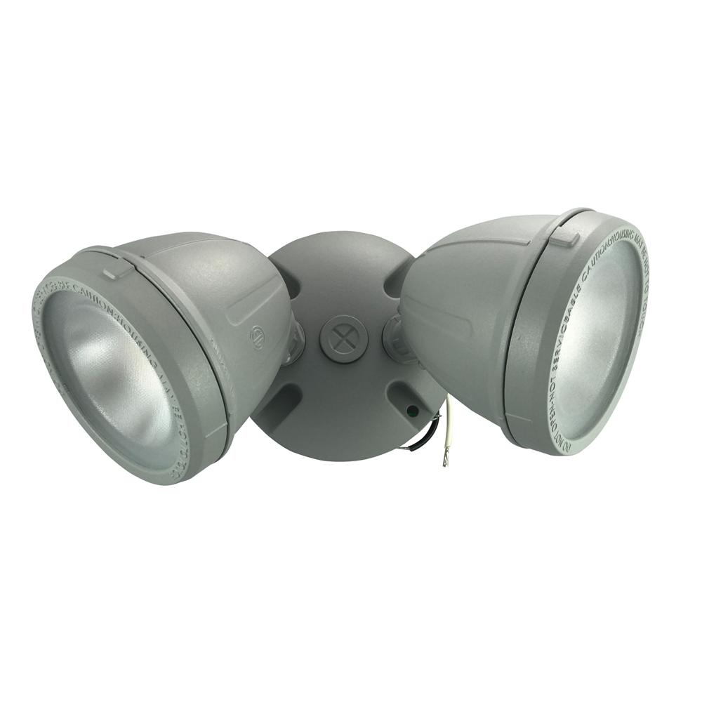 Commercial Electric 28Watt, 2200Lumen Metal LED Dual Spot Light, Gray