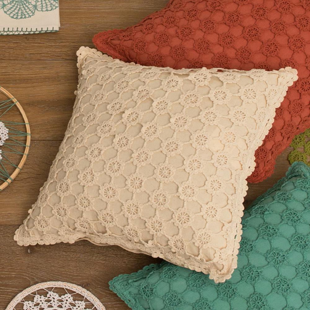Heritage Lace Crochet Envy Natural Pearl Decorative PillowCEP1818NA3