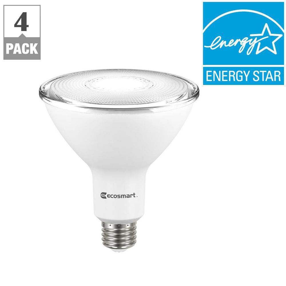 EcoSmart 120Watt Equivalent PAR38 Dimmable LED Flood Light Bulb, Daylight 4Pack 