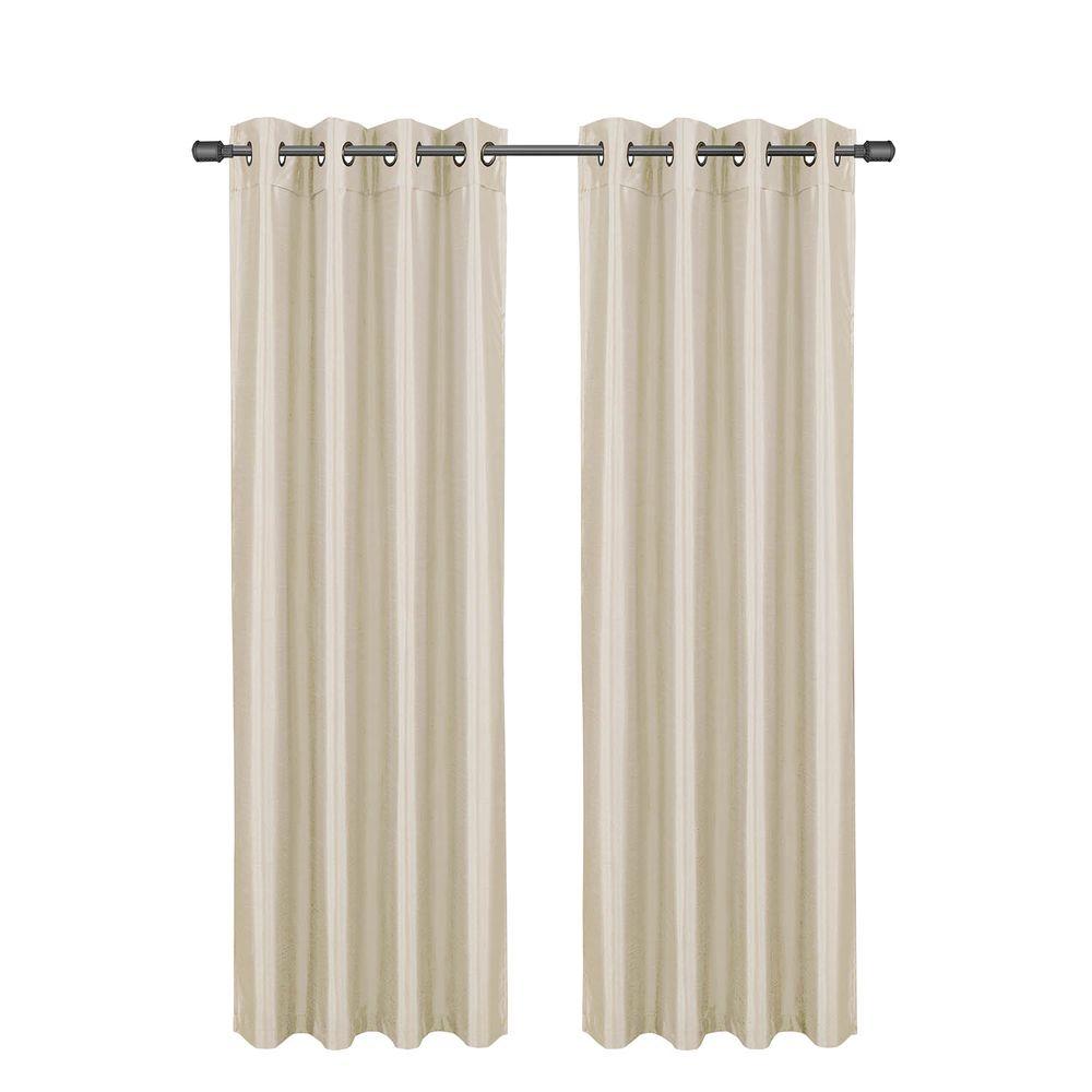 Bella Luna Semi Opaque Becca Faux Silk 54 In W X 84 In L Room