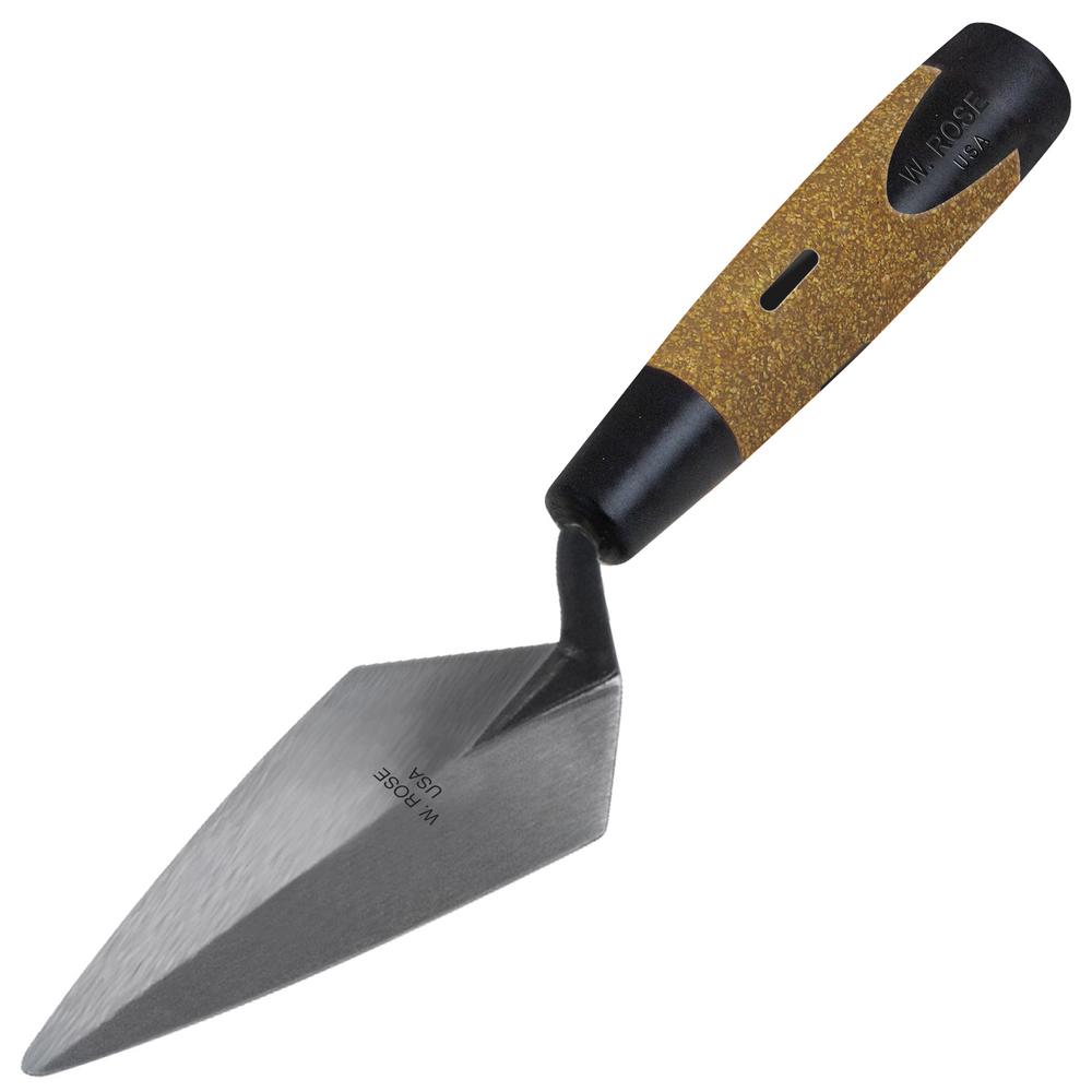 W. Rose 6 in. x 2-3/4 in. Pointing Brick Trowel with Cork Handle-RO506KTHD  - The Home Depot