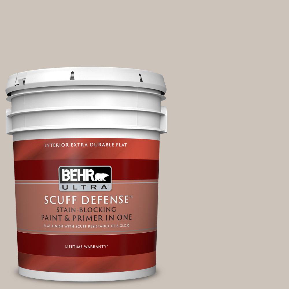 BEHR ULTRA SCUFF DEFENSE 5 Gal. #N200-2 Doeskin Gray Extra ...