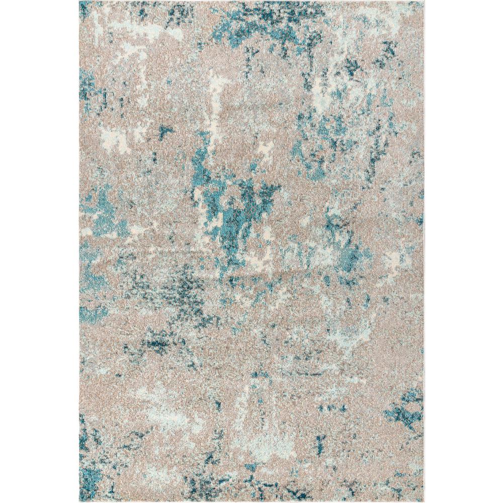 JONATHAN Y Contemporary Pop Modern Abstract Vintage Faded Gray/Blue 5 ft. x 8 ft. Area Rug