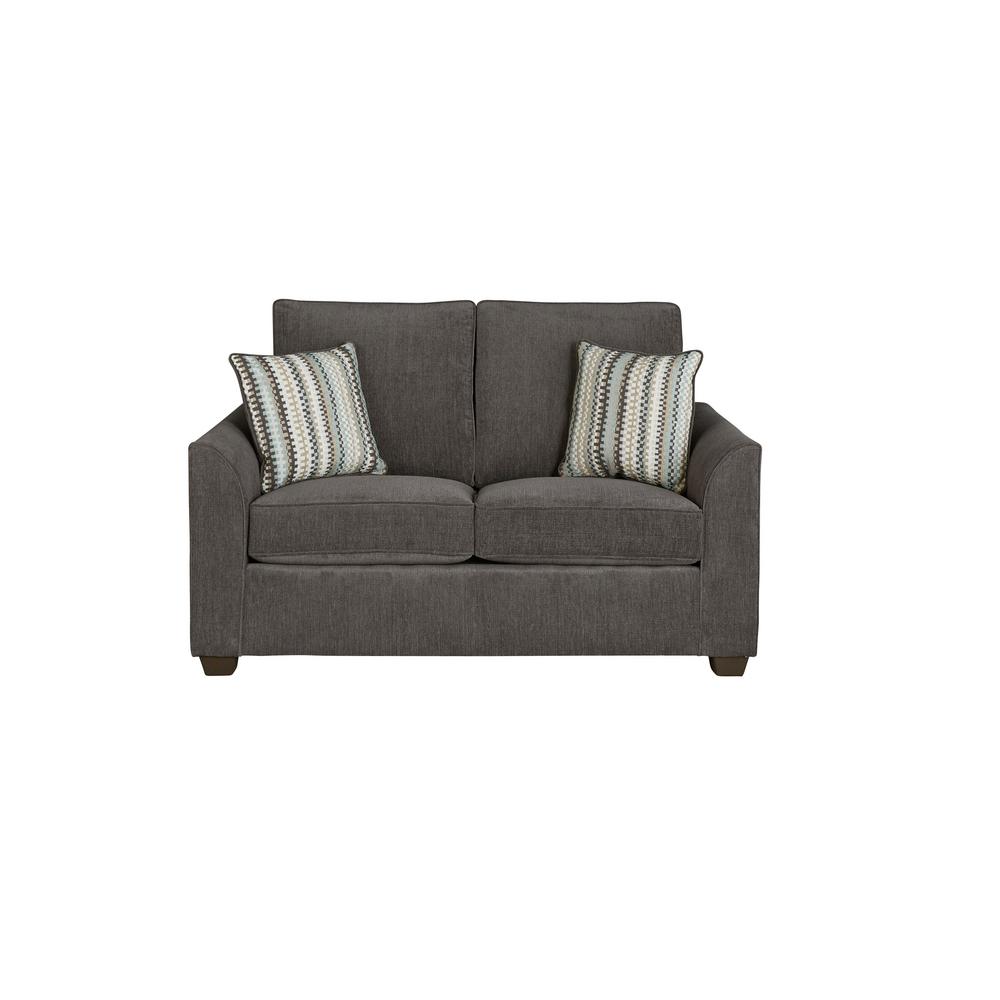 Remi Charcoal Upholstered Loveseat