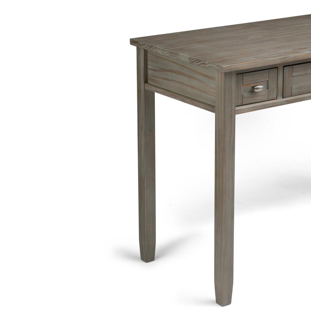 Simpli Home Warm Shaker Solid Wood Rustic 48 In Wide Writing Office Simpli Home Warm Shaker Solid Wood Rustic 48 In Wide Writing Office Desk Distressed Grey Axwsh010 Gr The Depot
