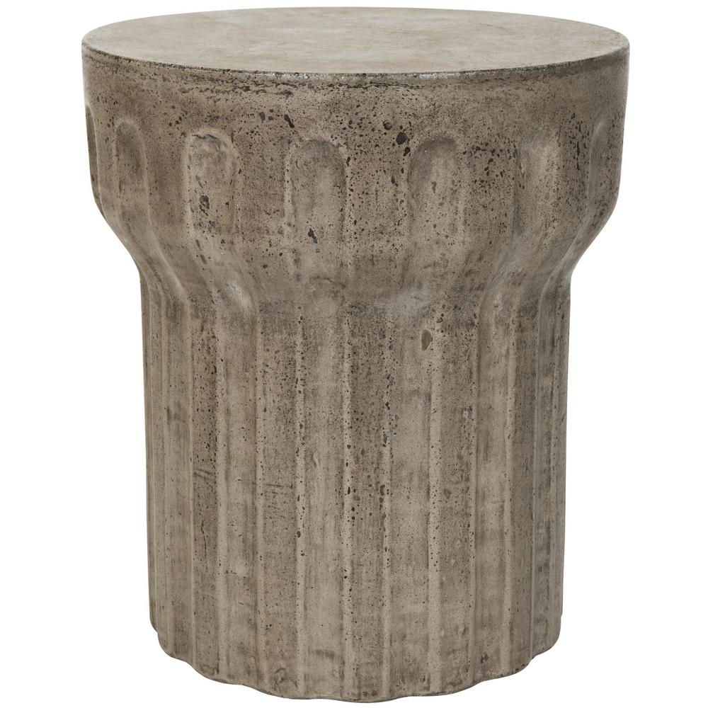 Safavieh Vesta Dark Gray Stone Indoor/Outdoor Accent TableVNN1009A The Home Depot