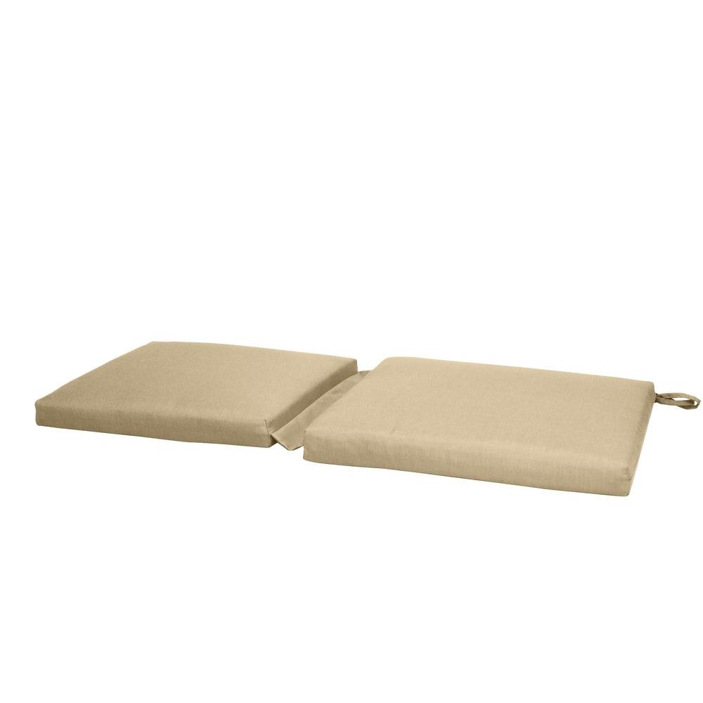 Paradise Cushions Sand Solid 1 Piece Outdoor Hinged Bench