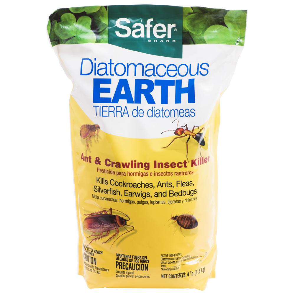 Safer Brand 4 lb. Diatomaceous Earth - Bed Bug, Flea, Ant ...