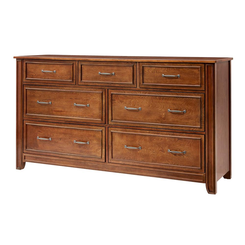 Home Decorators Collection Bonawick Walnut Finish 7 Drawer Dresser