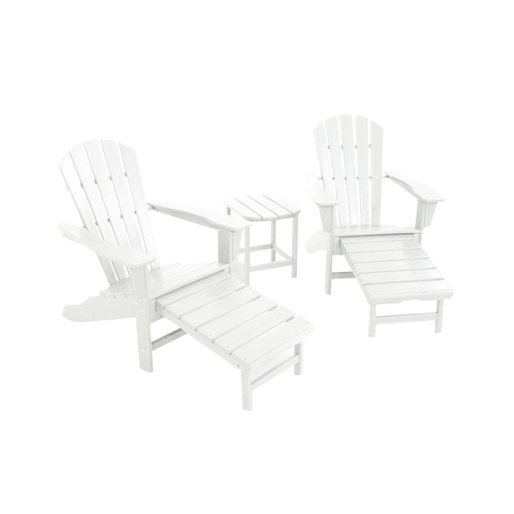 POLYWOOD South Beach Ultimate White 3-Piece Patio 