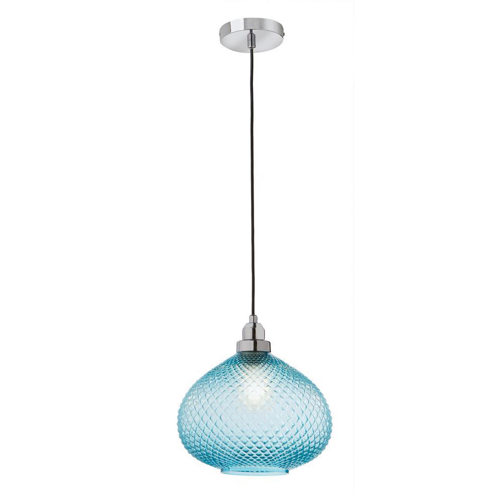 blue mini pendant light