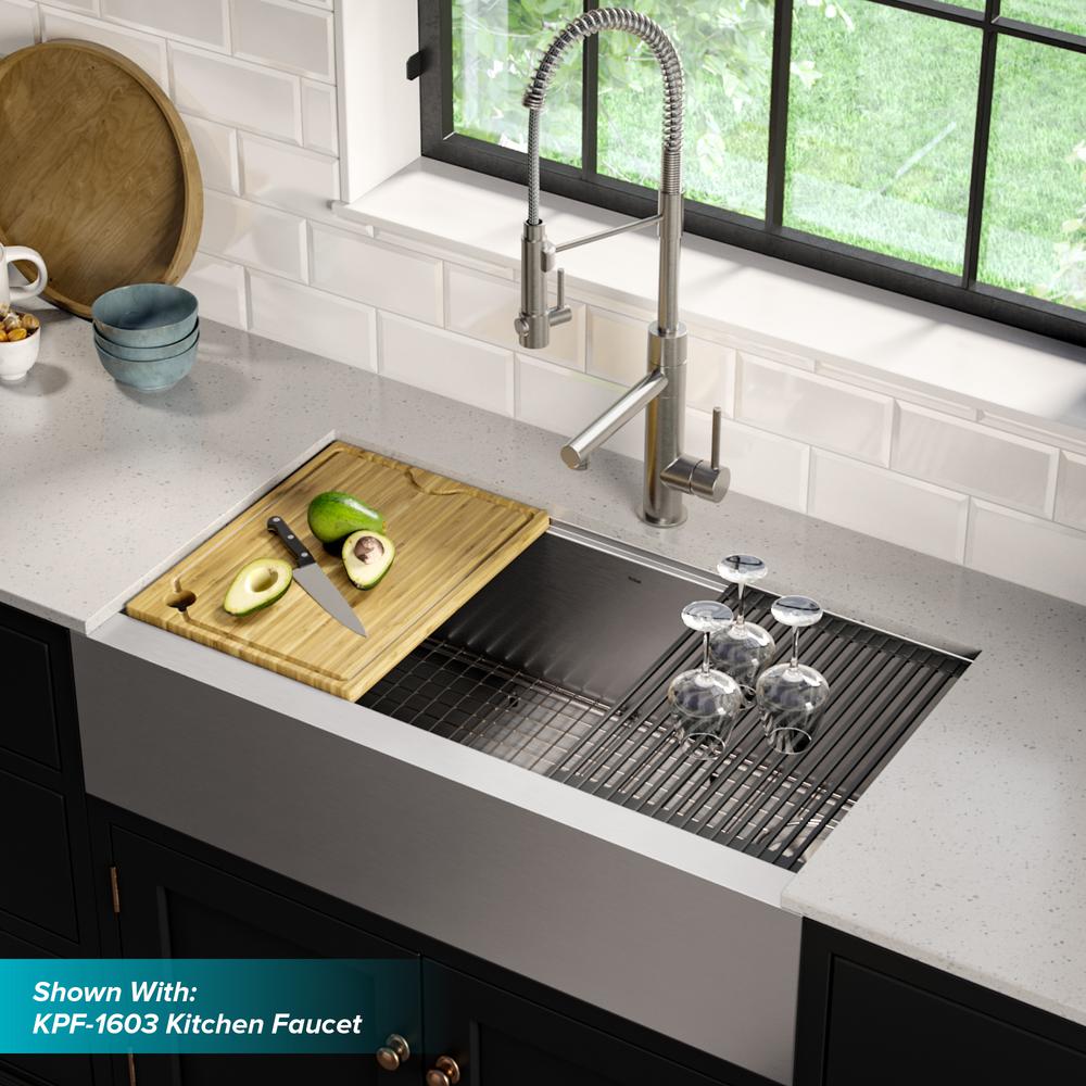 Kraus Kore Workstation Farmhouse A Front Stainless Steel 36 In Single Bowl Kitchen Sink Kwf410 The Home Depot - Kraus Farmhouse Sink Kraus Kore Workstation Farmhouse A Front Stainless Steel 36 In Single Bowl Kitchen Sink Kwf410 The Home Depot - Kraus Farmhouse Sink