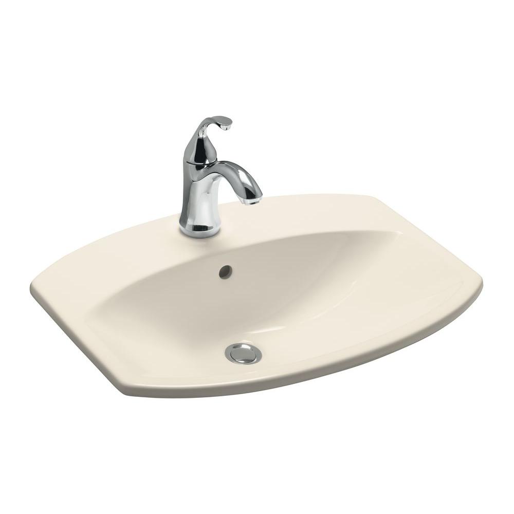 KOHLER Cimarron DropIn Vitreous China Bathroom Sink in AlmondK23511