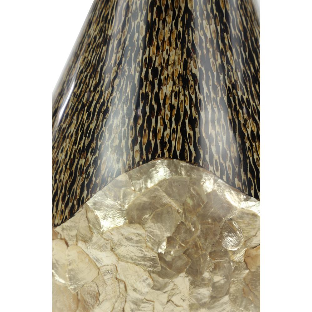 Litton Lane 24 In Gold Capiz Shell And Vervain Inlay Resin Bud