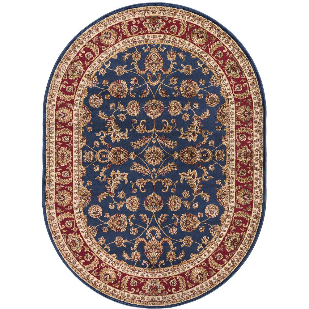 Tayse Rugs Blue Area The Home Depot 7 In X 9 Ft 6