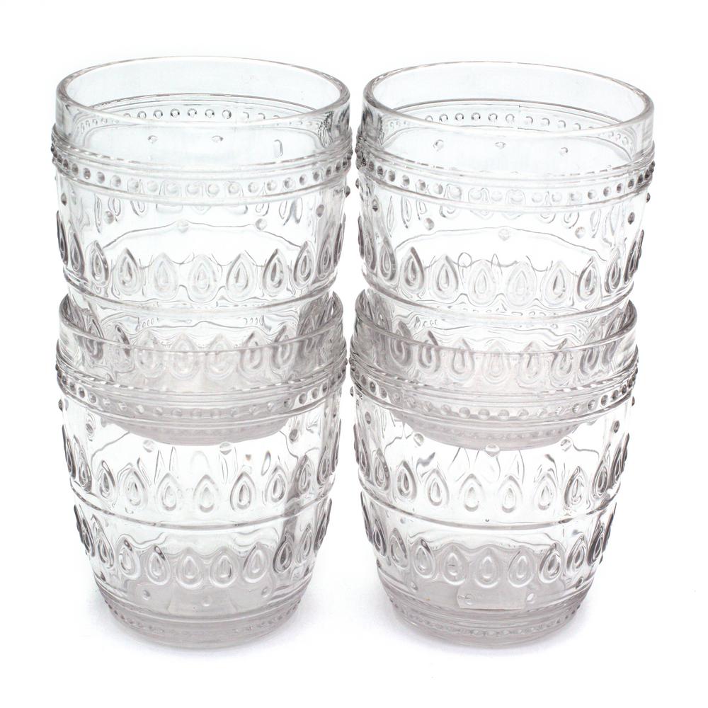 Euro Ceramica Fez 4 Piece 12 Oz Clear Old Fashion Glass Set Gl Euro Ceramica Fez 4 Piece 12 Oz Clear Old Fashion Glass Set