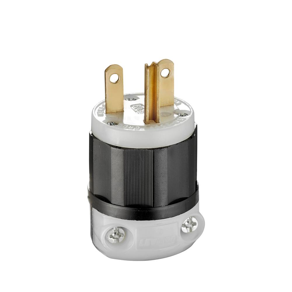 Leviton 15 Amp 250-Volt NEMA Industrial-Grade Straight ... leviton plug wiring green black and white 