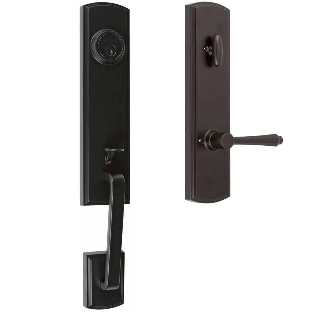 Delaney Italian Collection Briona Black Dummy Door Handleset with