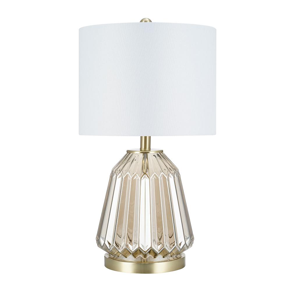 Cresswell 23 5 In Champagne Glass Table Lamp Bm1461 00 The Home Depot