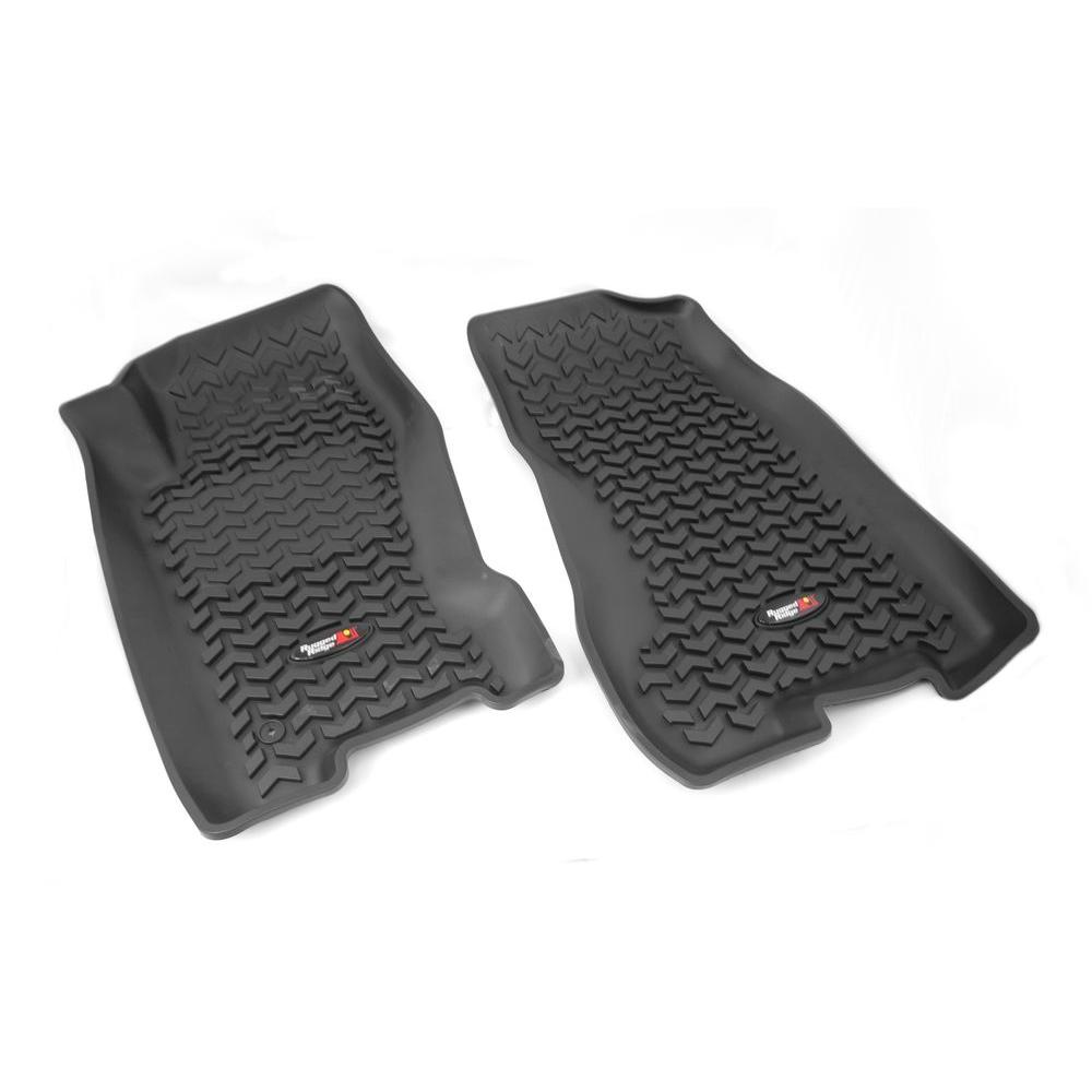 Rugged Ridge Floor Liner Front Pair Black 1999 2004 Jeep Gr And
