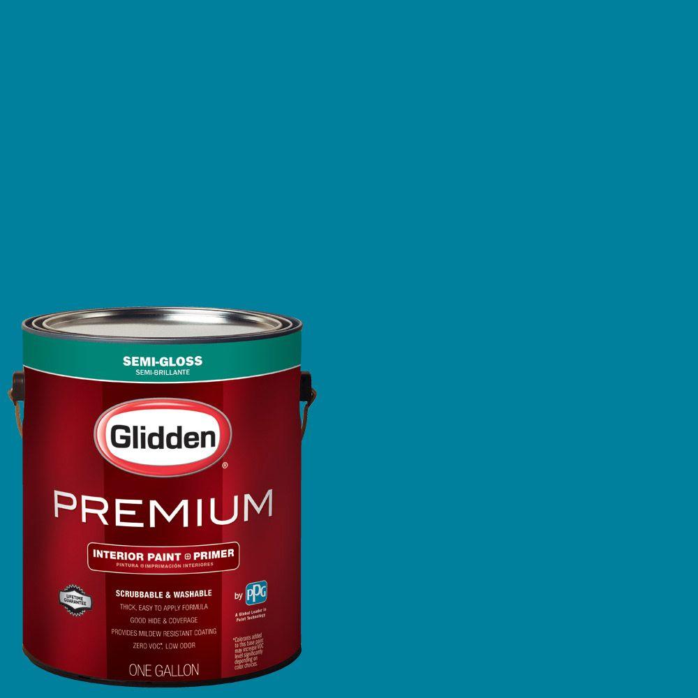Glidden Premium 1 gal. HDGB40D Pacific Turquoise SemiGloss Interior