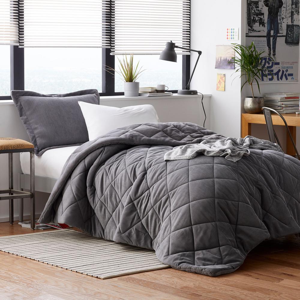 solid grey twin comforter