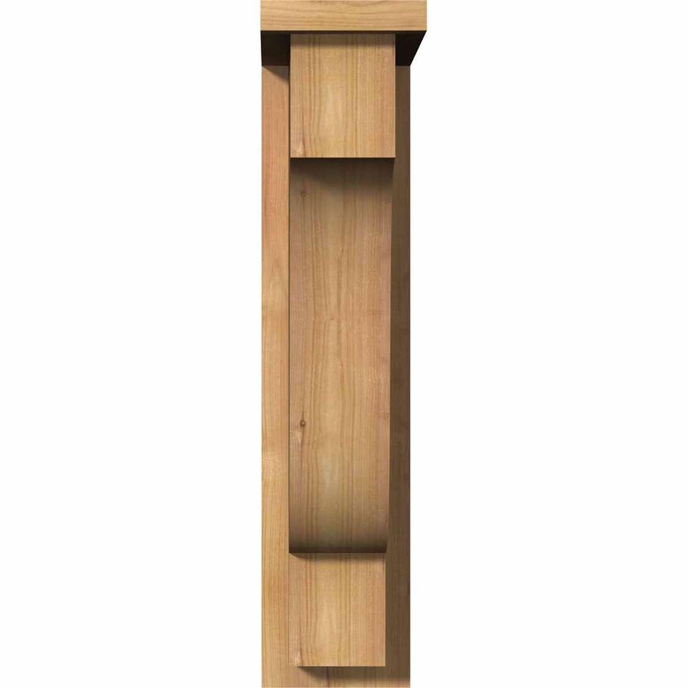 Douglas Fir 5 1//2 Width x 8 Depth x 8 Height Ekena Millwork COR06X08X08YOR01SDF Yorktown Smooth Corbel with Backplate
