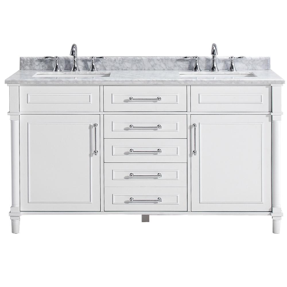 Home Decorators Collection Aberdeen 60 in. W Double Vanity in 