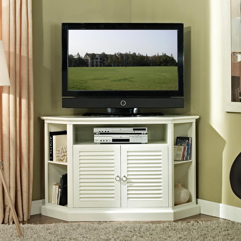 Walker Edison Furniture Company 52 Transitional Wood Corner