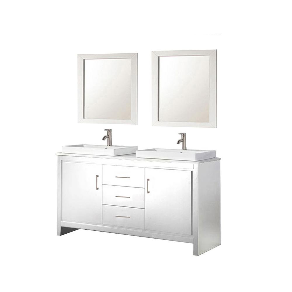 Home Decorators Collection Chennai 61 in. W Engineered Stone Vanity