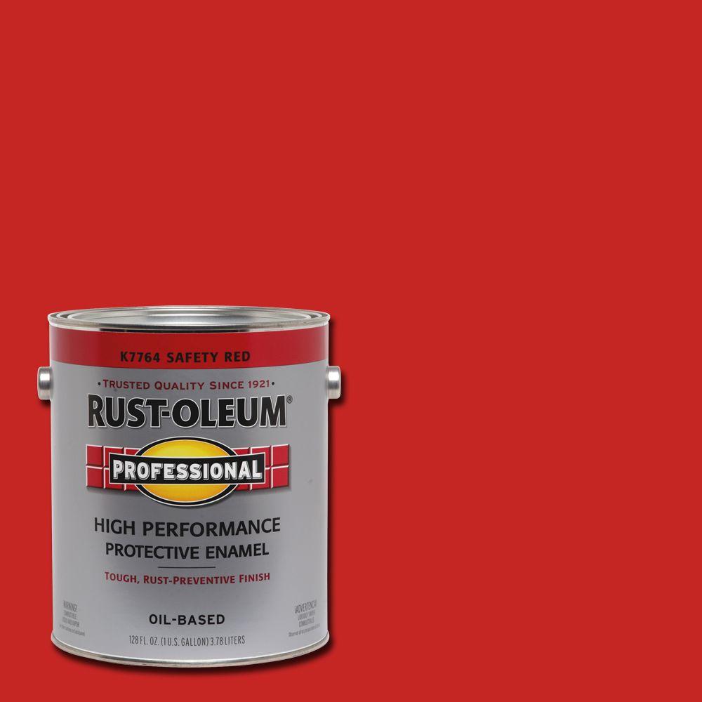 Rust Oleum Professional 1 Gal High Performance Protective Enamel High Performance Protective Enamel Gloss Safety Red Oil Based Interior Exterior Paint K7764402 The Home Depot