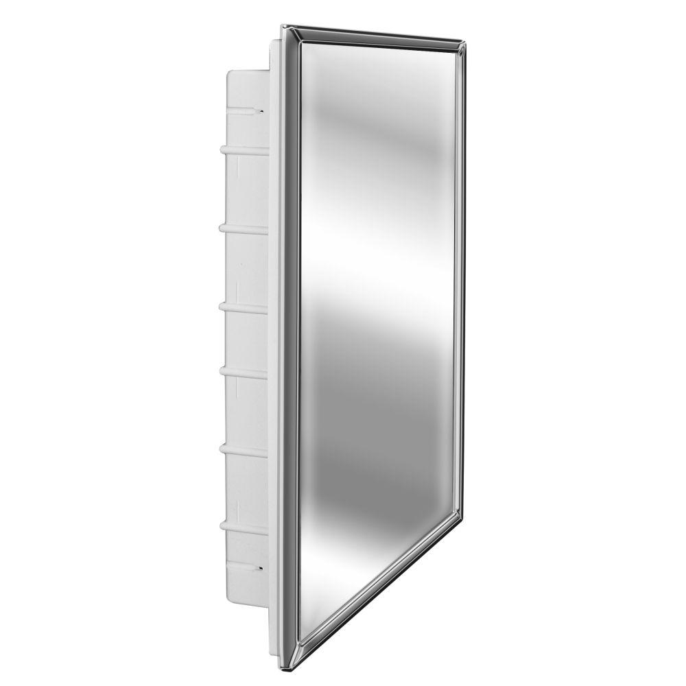 Zaca Spacecab Regulus 16 In X 26 In X 3 1 2 In Framed Recessed 1 Door Bathroom Medicine Cabinet With 6 Shelves And Chrome Frame 11 1 26 32 The Home Depot