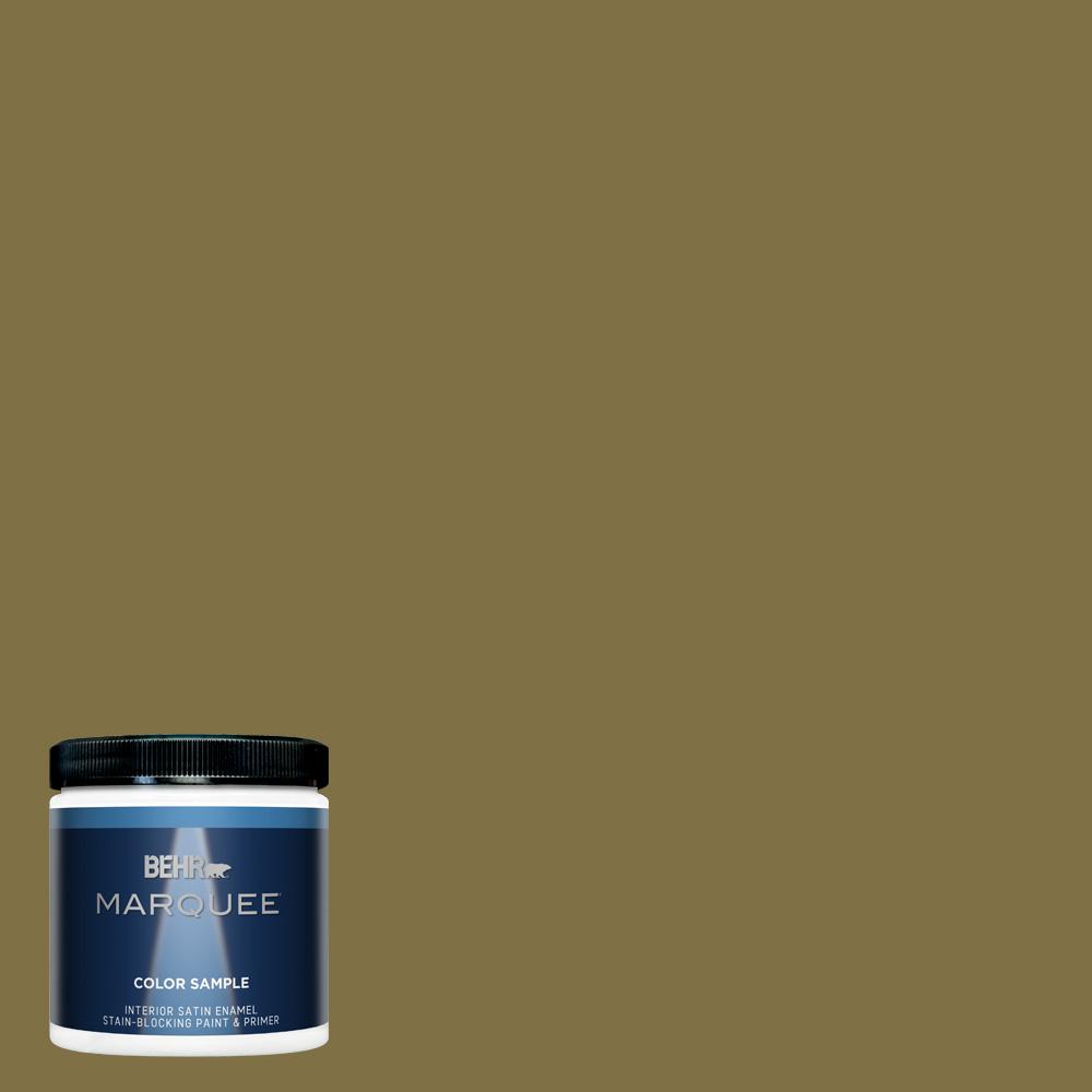 BEHR MARQUEE 8 oz. SH390 Italian Olive Satin Enamel BEHR MARQUEE 8 oz. SH390 Italian Olive Satin Enamel
