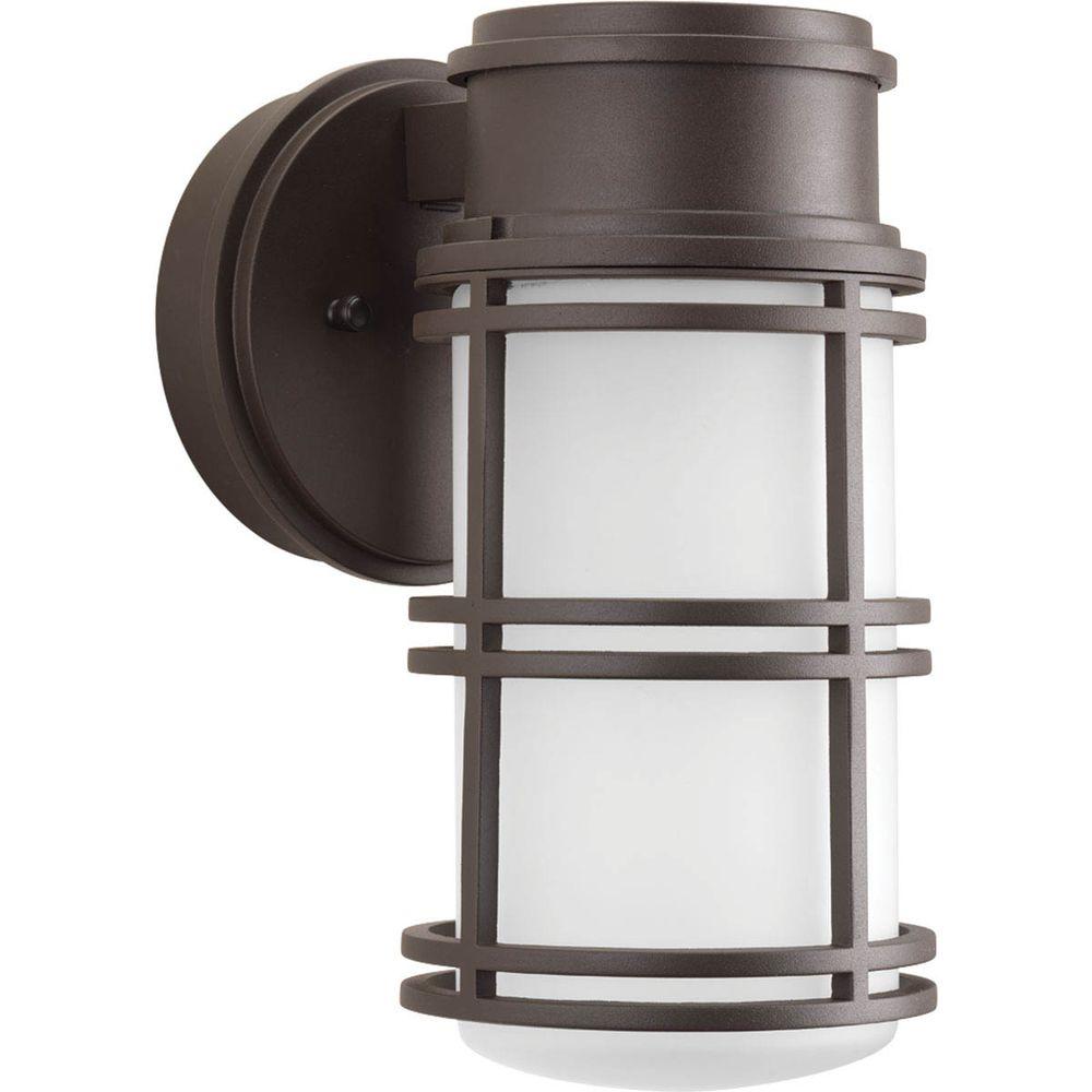 Coastal Nautical Integrated Led Outdoor Lighting Bell Collection 1 Light Antique Bronze Outdoor Integrated Led Flushmount