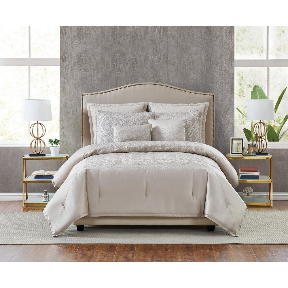 FIFTH AVENUE LUX Riverton 7 Piece King Comforter SetCS3212GDK71300 The Home Depot