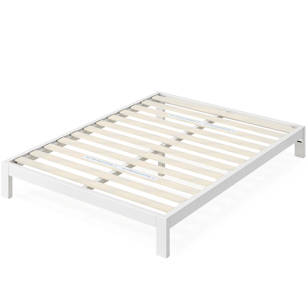 Zinus Arnav Full White Metal Platform Bed Frame