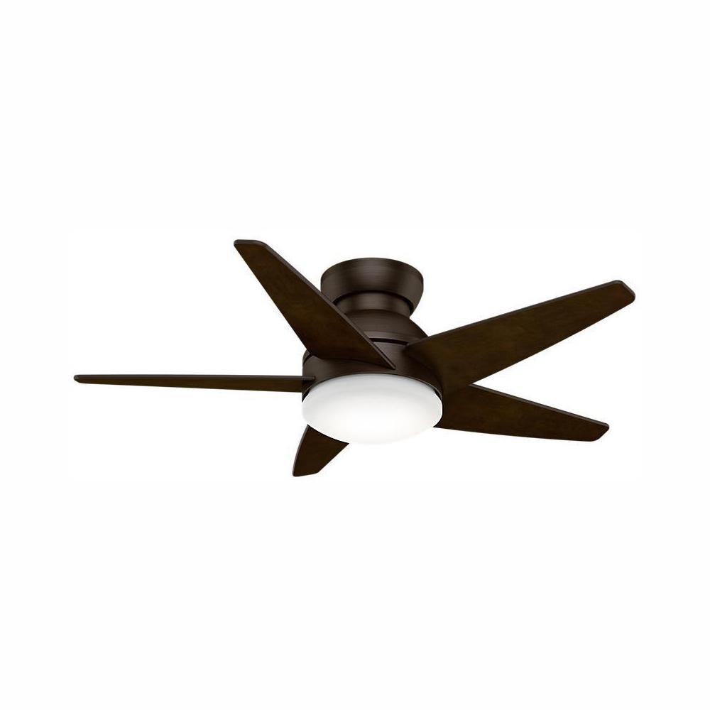 Casablanca Isotope 44 In Indoor Brushed Cocoa Ceiling Fan With Light And Wall Control