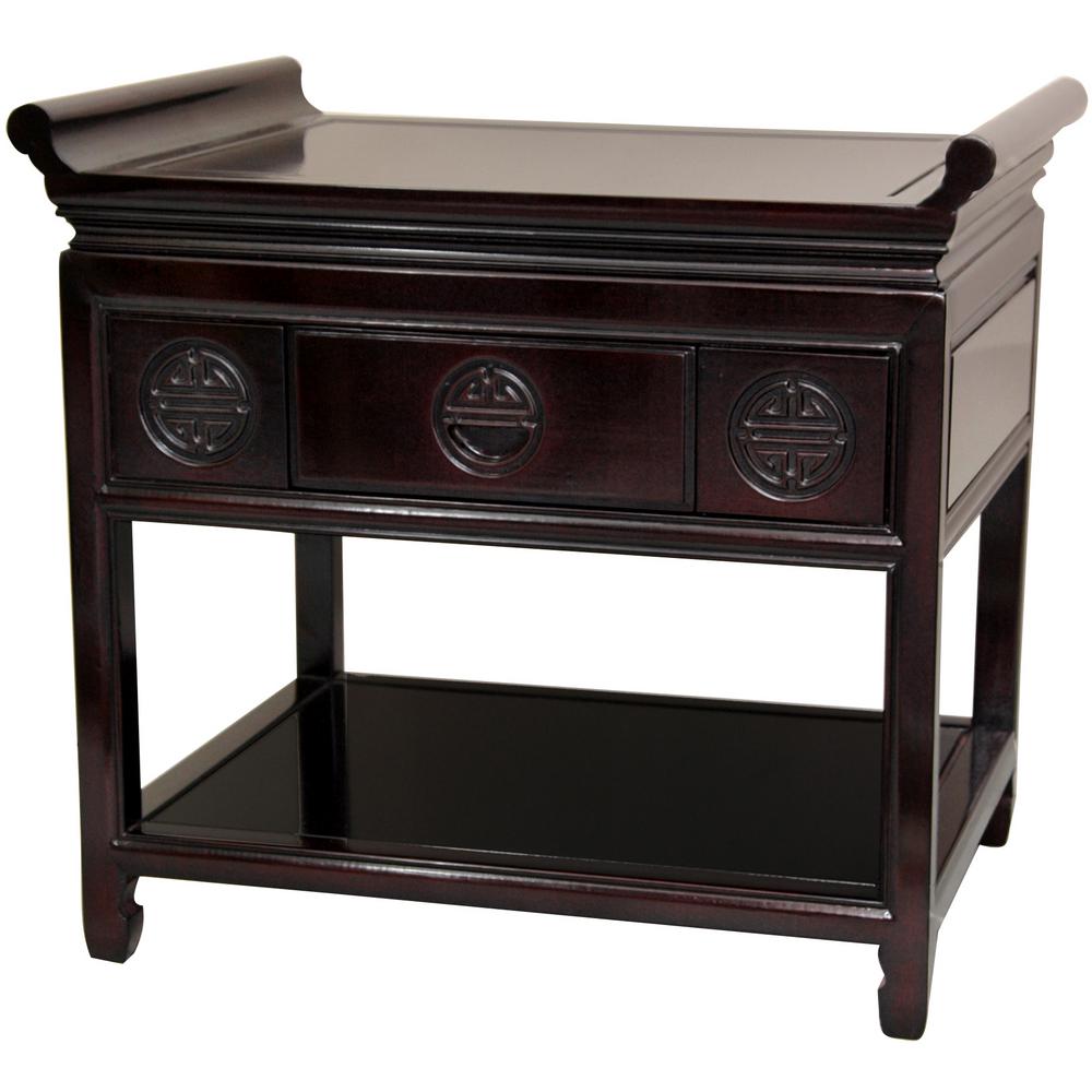 Oriental Furniture Altar Red End Table Stpj100brwd22h The Home Depot