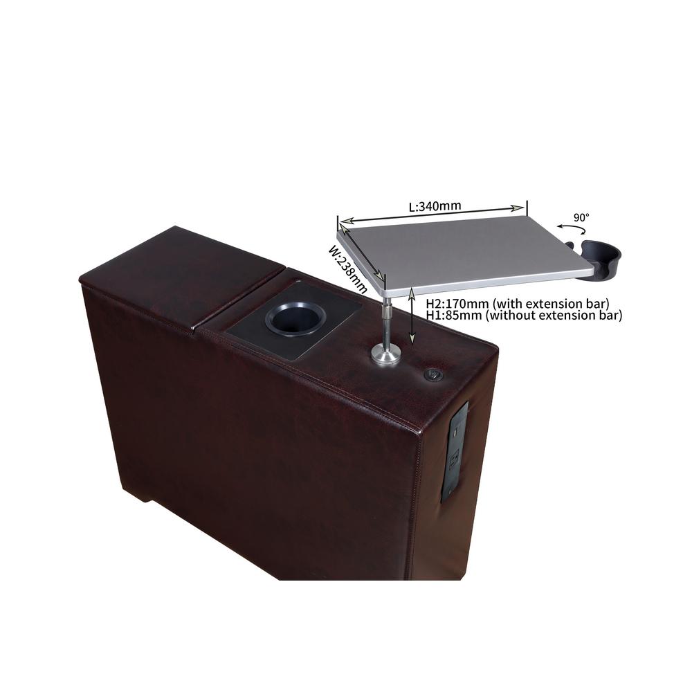 Boyel Living Smart Nightstand With Swivel Swivel Adjustable Table Tray Storage Cabinet Table In Brown Ymm E1 44 The Home Depot