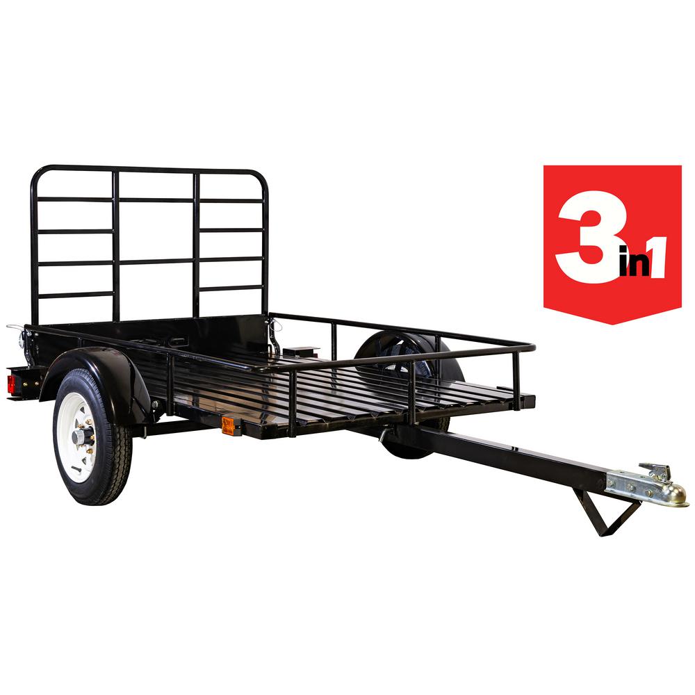 Flatbed Steel Landscape Utility Trailers Towing Equipment The