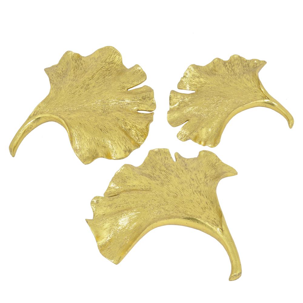 1 In Set Of Three Leaf Wall Decorations