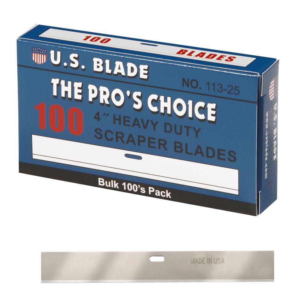 U.S. BLADE 4 in. Scraper Blades (100Pack)U11325 The Home Depot