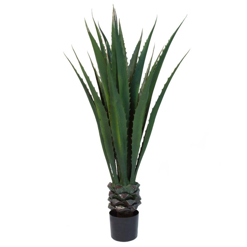 Pure Garden 52 In Giant Agave Floor Plant 50 10016 The Home Depot