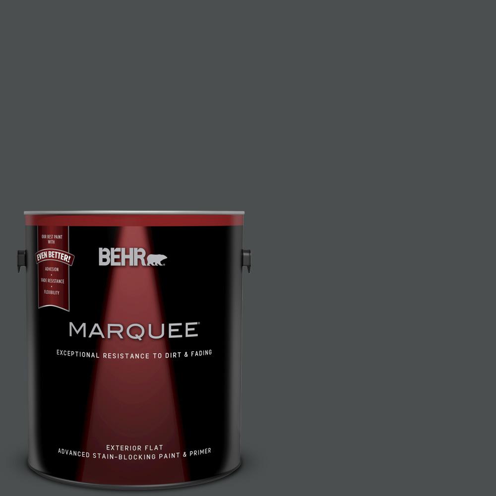 BEHR MARQUEE 1gal. N4607 Space Black Flat Exterior Paint445301