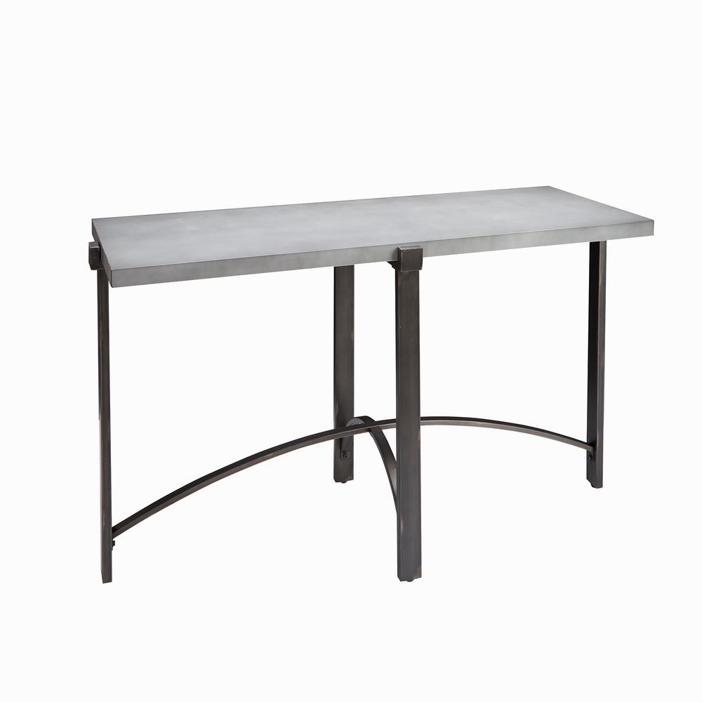 Silverwood Furniture Reimagined Lewis Gray Concrete Top Console TableCPFT1276CNSSCC The Home