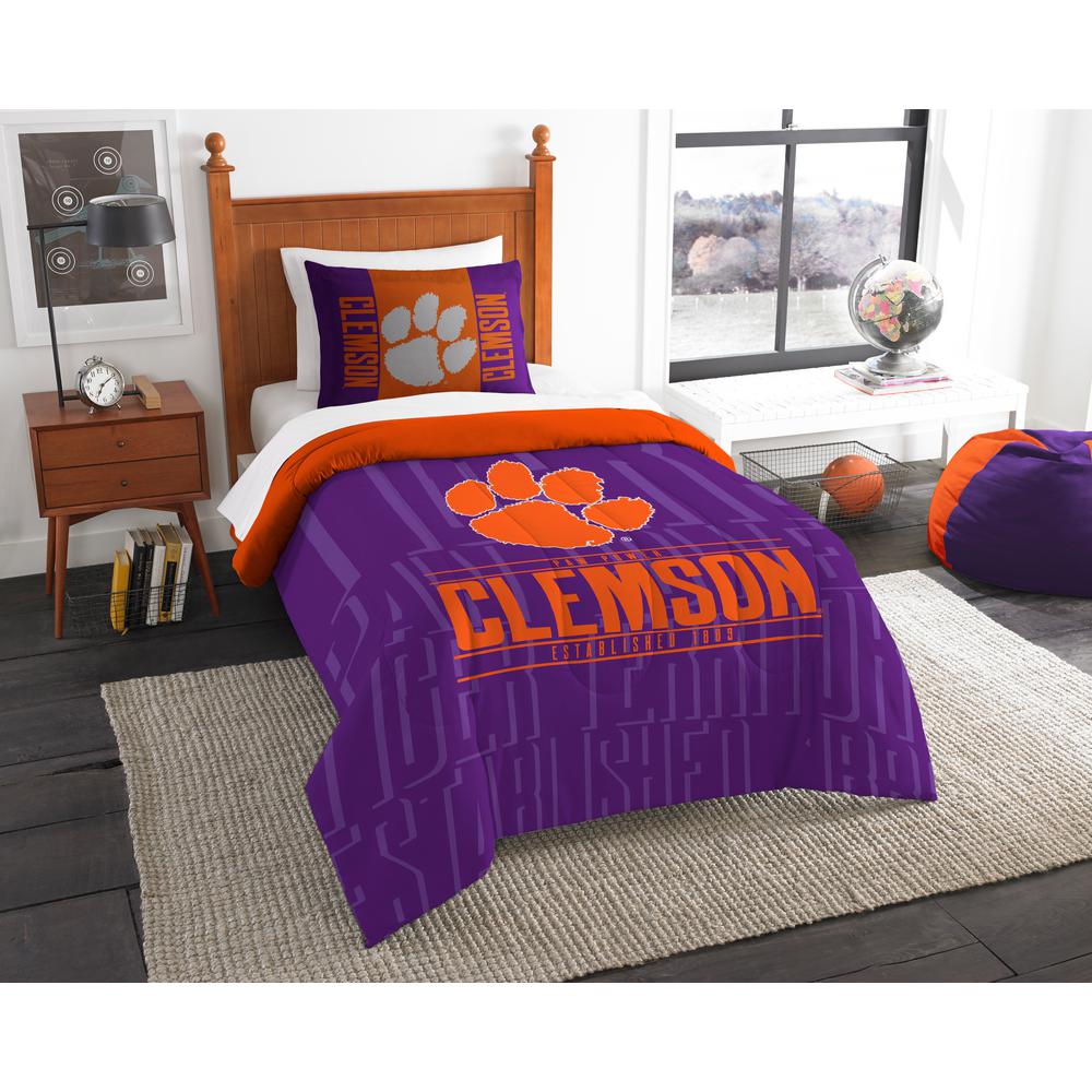 Clemson 2 Pc Modern Take Multi Twin Comforter Set 1col862000033ret Clemson 2 Pc Modern Take Multi Twin Comforter Set 1col862000033ret The Home Depot