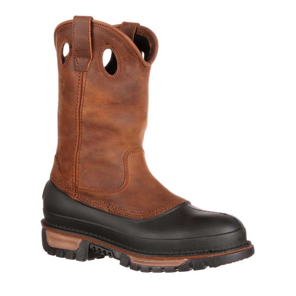 Georgia Boot Men S Muddog 11 In Work Boots Soft Toe Brown