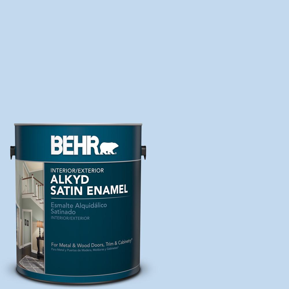 BEHR 1 gal. 560A2 Morning Breeze Satin Enamel Alkyd Interior/Exterior