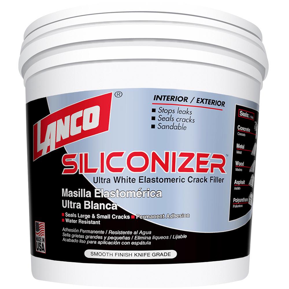Lanco 1/4 Gal Siliconizer White Elastomeric Crack FillerRC2305 The